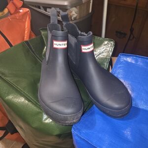 Hunter Navy Blue Rain Boots